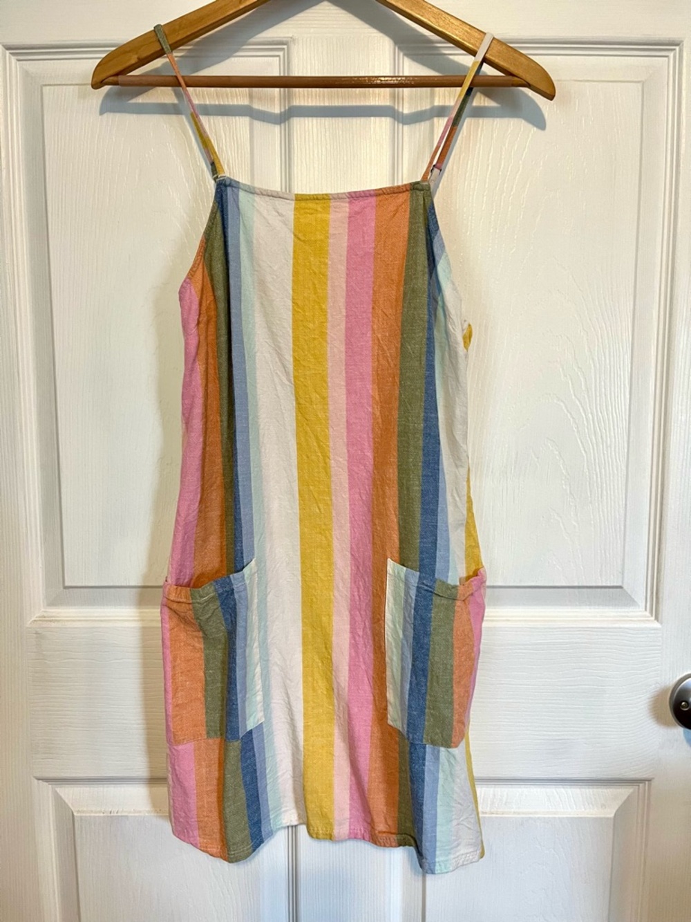 Billabong Multicolor Striped Sundress - Pink, Yellow, Blue